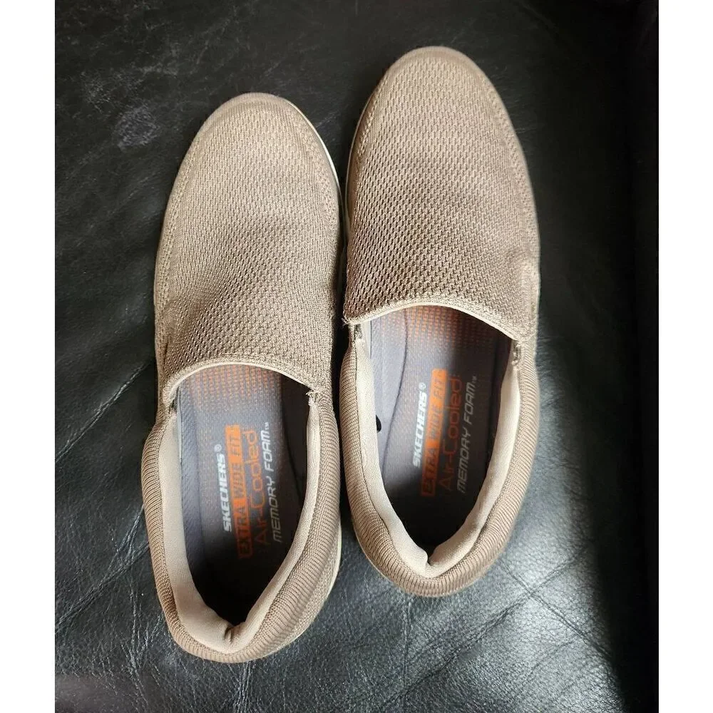 NWOT Men's Skechers Slip On Shoes Mens 13 Extra Wide Fit, Air Cooled Memory Foam